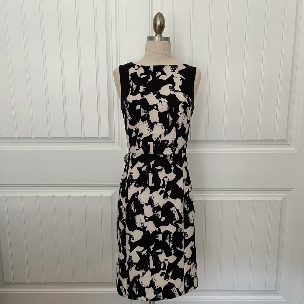 H&M Black & White Bodycon Midi Dress